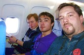 310 (06.Feb.2003) Flying to Moscow - Pankrat, Mike and author